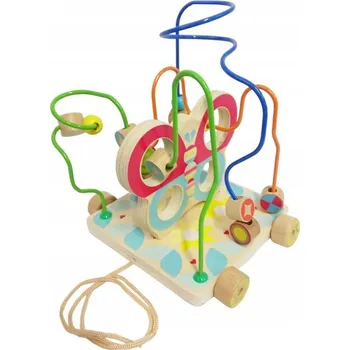 Dřevěná hračka Vzdělávací motorická smyčka - Proplétanka Motýl