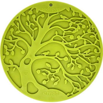 Miska pro psa Soda Pup SodaPup Lízací podložka s přísavkami Strom života – zelená