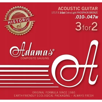 Struna pro kytaru a smyčcový nástroj Adamas 664550 Struny pro akustickou kytaru Phosphor Bronze Historic