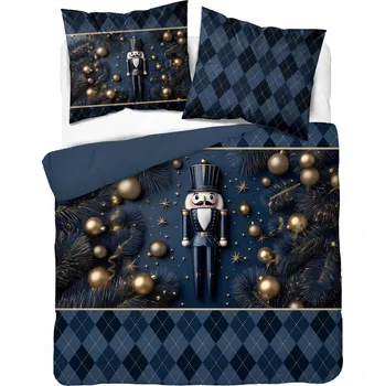 Povlečení Bavlněné Povlečení 160x200 zimní holandské vánoční 100% bavlna 5823 A