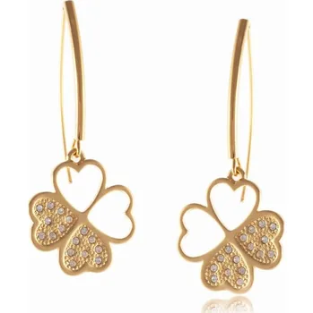 Náušnice Náušnice čtyřlístky zdobené krystaly Preciosa z kolekce Merymejkap (P