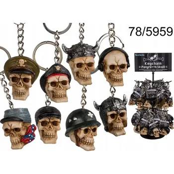 LEBKA PŘÍVĚSEK NA KLÍČE totenkopf - přívěsek LEBKA MIX