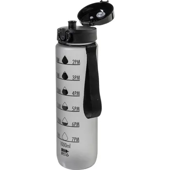 Láhev Reklamní Sipcount RPET motivační láhev, černá