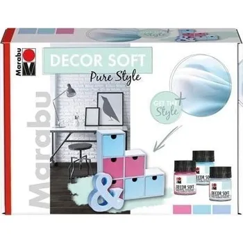 Vodová barva Marabu akrylová barva DECOR SOFT sada PURE STYLE