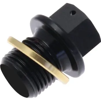 TECNIUM Vypouštěcí zátka oleje - hliníková černá M12x1,5x13 L35-64420A