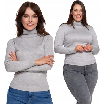 Dámský svetr Moraj dámský rolák šedý dlouhý rukáv dámský tenký rolák viskóza velikost M