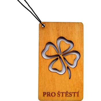 Vůně do auta Vůně do auta pro štěstí – dřevěný přívěsek s esencí Vůně: Black Cherry