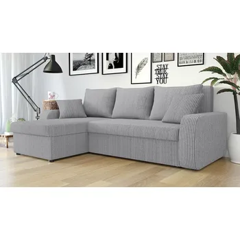 Sedací souprava MOB Rohová sedačka Delmur (šedá) (s úl. prostorem)