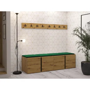 Předsíňová stěna Mirjan_zondo Předsíň Timothy VII (dub artisan + dub artisan + černá) (Manila 35)