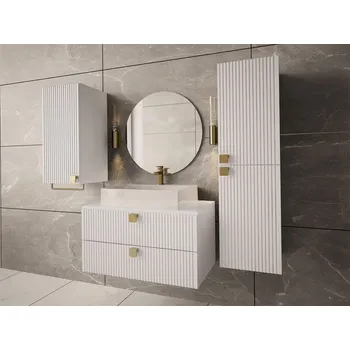 Koupelnový nábytek Mirjan_zondo Koupelnová sestava Petralonas I (bílá) (s umyvadlem)