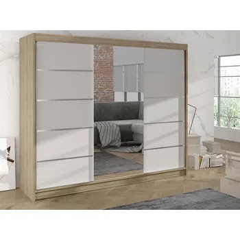 Šatní skříň Mirjan_zondo Šatní skříň s posuvnými dveřmi Galiana VI (sonoma + bílý)