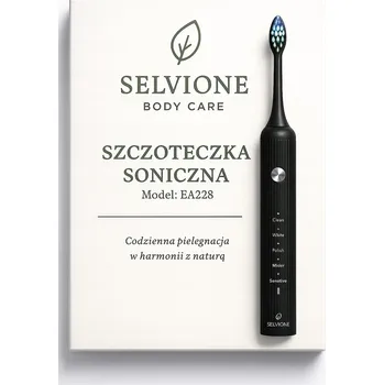 Elektrický zubní kartáček Sonický kartáček Selvione EA228, 5 režimů, IPX7, indukční nabíjení, černý