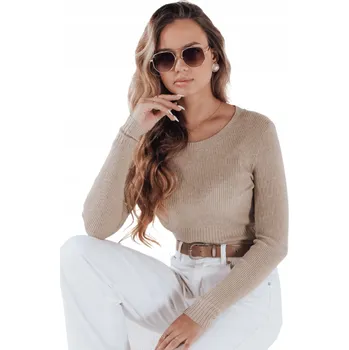 Dámský svetr Dstreet Dámský klasický svetr Nolvie béžová S/M