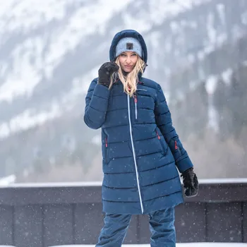 Dámský kabát ALPINE PRO - PUERA DÁMSKÝ ZIMNÍ KABÁT S MEMBRÁNOU PTX