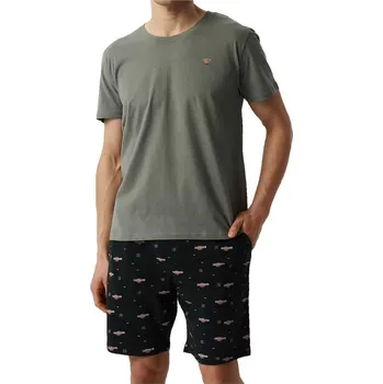 Pánské pyžamo Pánské pyžamo s krátkým rukávem bavlna Atlantic XL