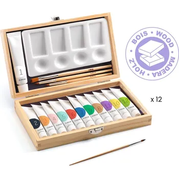 Dětské zboží Výtvarný umělecký kufřík - kvašové barvy 12ks