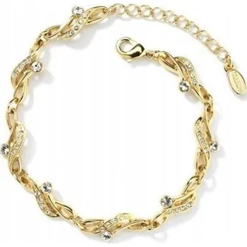 Náramek Pozlacený náramek Colibra s krystaly Swarovski, délka 18,5 cm