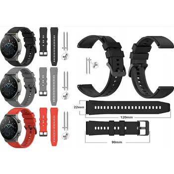 Řemínek na hodinky 3x ŘEMÍNEK K HODINKÁM CHYTRÉ HODINKY HUAWEI GT SAMSUNG XIAOMI UNIVERZÁLNÍ 22MM