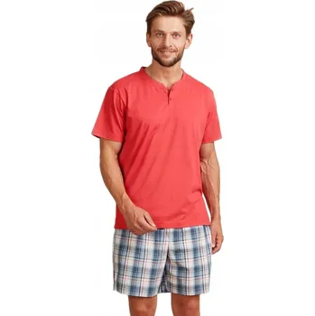 Pánské pyžamo Key Pánské pyžamo PIŽAMA MNS-410 A22 krátký rukáv, velikost M