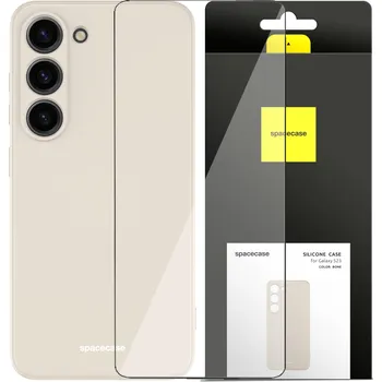 Pouzdro na mobilní telefon Zadní Kryt Spacecase pro Samsung Galaxy S23 béžový
