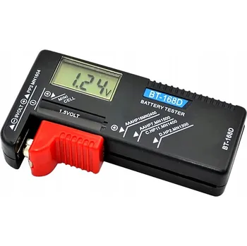 Tester autobaterie Měřič tester baterií a akumulátorů AAA AA BT-168D