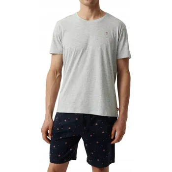 Pánské pyžamo bavlna krátký rukáv Atlantic S