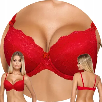Podprsenka Paripari push-up podprsenka červená velikost 70G