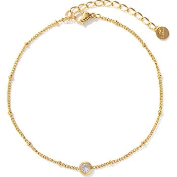 Náramek ELENYS Liora – pozlacený náramek na nohu 18K žluté zlato Délka náramku: 21+5 cm / max. 26 cm