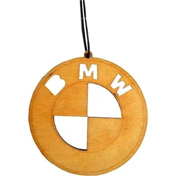 Vůně do auta Mácova Dílna Dřevěná vůně do auta - znak BMW Vůně: Vanilka