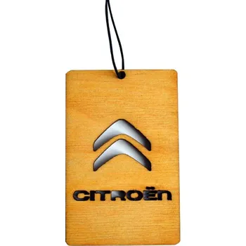 Vůně do auta Mácova Dílna Dřevěná vůně do auta - znak Citroen Vůně: Lemon Ice