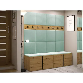 Předsíňová stěna Mirjan_zondo Předsíňová sestava Timothy V (dub artisan + dub artisan + černá) (Manila 11)