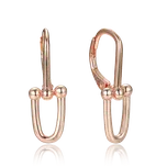 4644 MINET Moderní pozlacené stříbrné náušnice