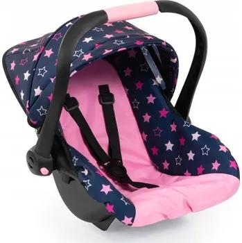 Doplněk pro panenku Bayer Deluxe Autosedačka pro panenky s baldachýnem, tmavě modro-růžová