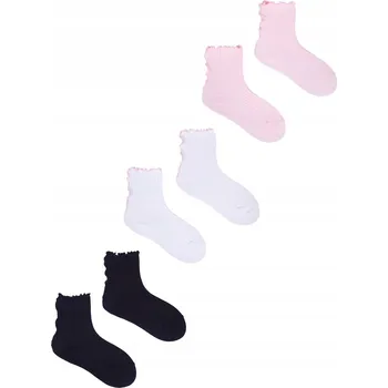 Dívčí Ponožky s volánky, 3 kusy, 23-26, YOCLUB