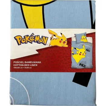 Povlečení Dětské povlečení 160x200cm Pikachu modré