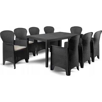 Stůl a židle EUROHIT Garden plast Moderní šedé