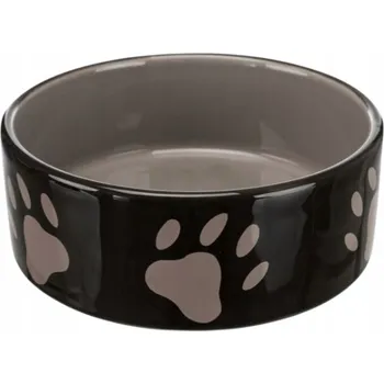 Miska pro psa Jedna keramická miska Trixie černá/hnědá, 0,8 l