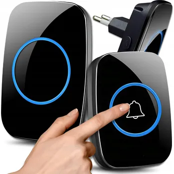 Domovní zvonek Bezdrátový zvonek na dveře, branku, vrata, voděodolný, velký dosah 300 m