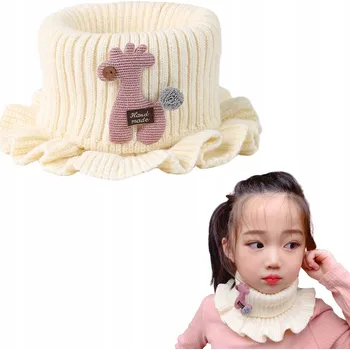 Nákrčník Nákrčník zateplený pružný ručně dělaný dětský šátek krémový