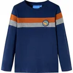 VidaXL Dětské tričko s dlouhým rukávem, tmavě modrá, velikost 116
