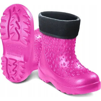Dívčí obuv Dívčí zateplené holínky s motivem kapek vody, růžové, Tup Tup, velikost 30/31