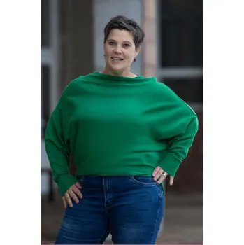 Dámský svetr Italy fashion Úpletový svetr IRENE Barva: Zelená, Velikost: UNI: L-3XL