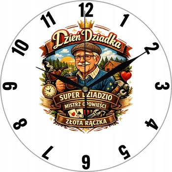 Hodiny Nástěnné Hodiny Dárek pro Dědečka Super Děda šikovné ruce Den Dědečků