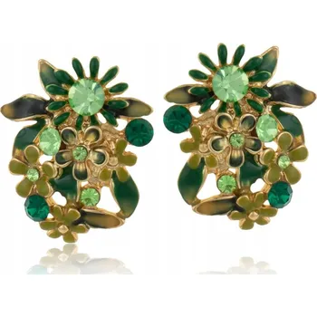 Náušnice Náušnice s zelenými kvítky z kolekce Blossom (P8157AU/Z)