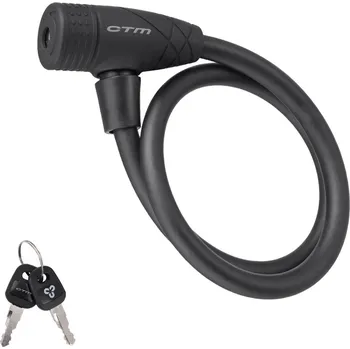 Zámek na kolo Zámek spirálový CTM CABLE, 10x650mm