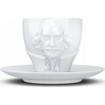 Šálek 58products 3D TALENT Shakespeare porcelán bílý 260 ml