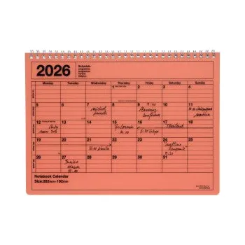 Diář MARK'S 2026 Tischkalender, M // Orange (EN)