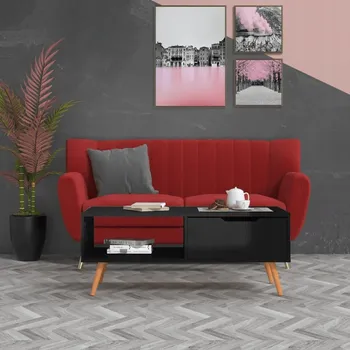 Konferenční stolek Konferenční stolek VidaXL obdélníkový 100 x 49,5 x 43 cm černý