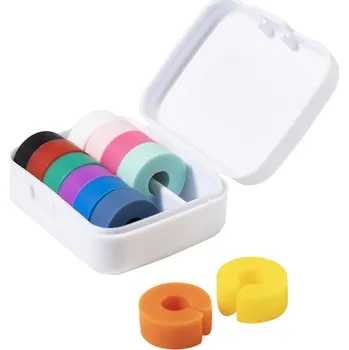 Sklenice Reklamní Cupperty sada rozlišovačů na skleničky, bílá