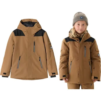 Chlapecká bunda CHLAPECKÁ ZIMNÍ ZIMNÍ BUNDA BUNDA 4F DĚTSKÁ MEMBRÁNA M538 hnědá 158.